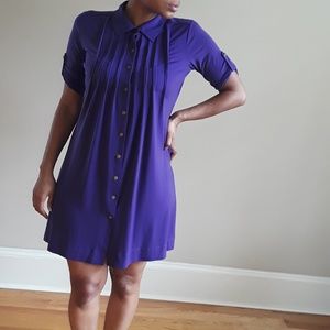 Purple Calvin Klein Work Dress